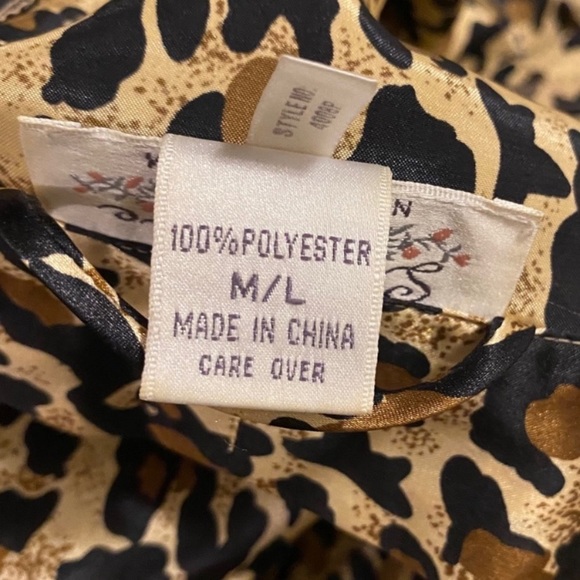 Vintage Nordstrom Lingerie Leopard Robe - Picture 12 of 13